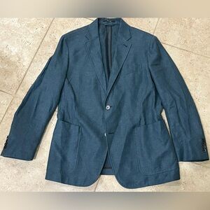 Ermenegildo Zegna Blue Wool/Silk/Linen Sport Coat Jacket 42R Italy Crossover EUC